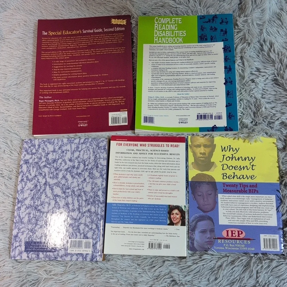 Lot Of 5 The Special Educator's Survival Guide Disabilities Behavioral‎ Dyslexia